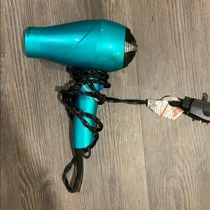 Turquoise hair blow dryer